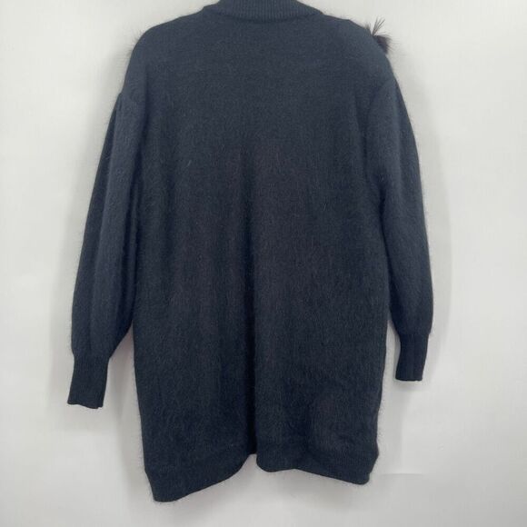 Baluchi Creations Charcoal Gray Angora Rabbit Hair Cardigan Sweater Size Small - Picture 9 of 9